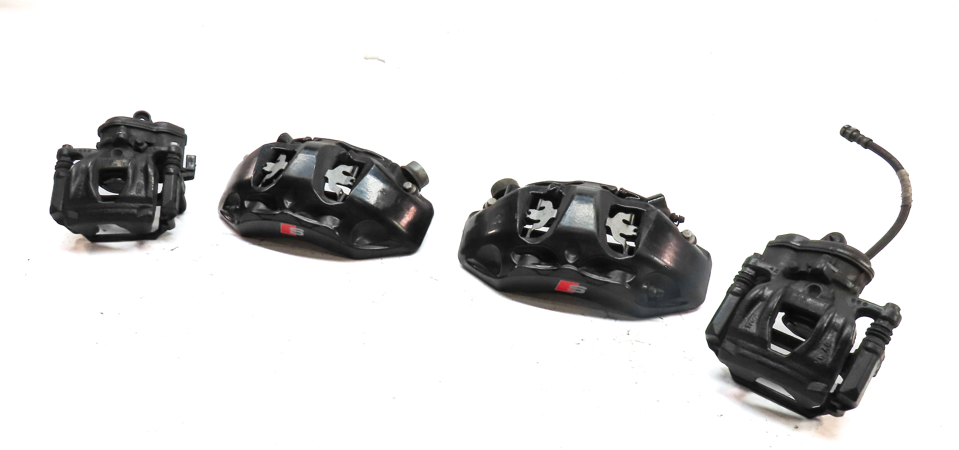 2018-2021 AUDI S5 B9 FRONT/REAR LEFT/RIGHT BRAKE CALIPER SET/4 (BLACK) — exact item pictured
